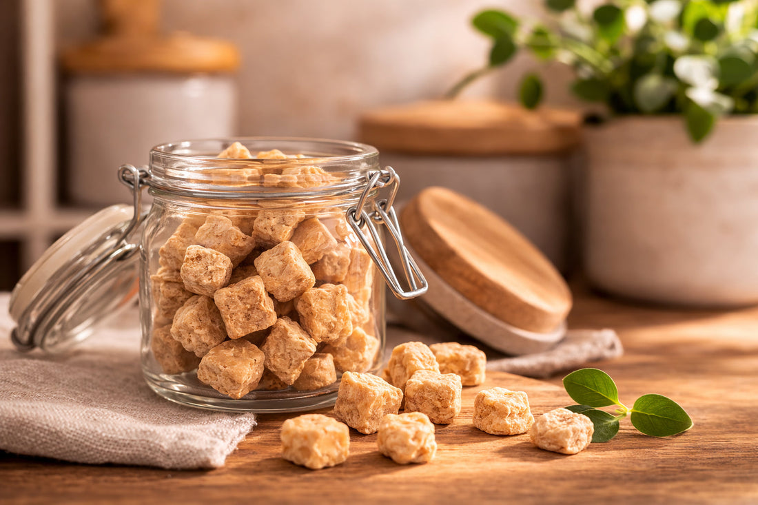 Gefriergetrocknete Katzensnacks richtig lagern